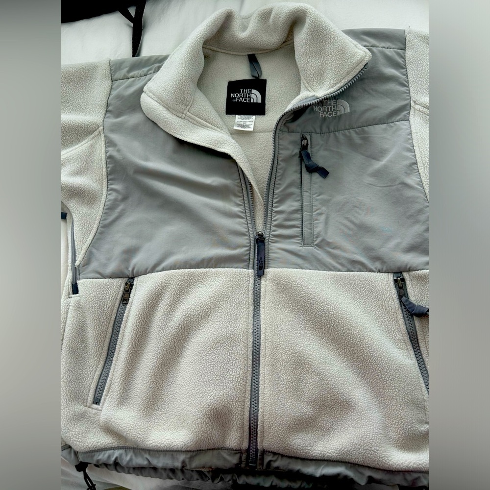 The north face light grey fleece , size small
